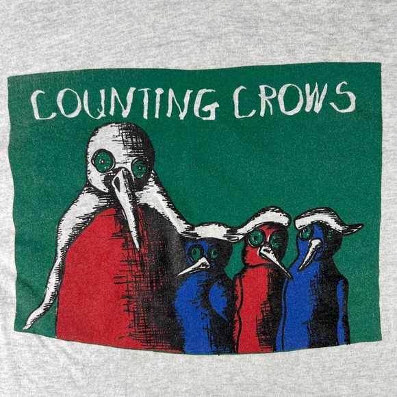 RARE Vintage 90s Counting Crows Band Shirt Large - Picture 2 of 7